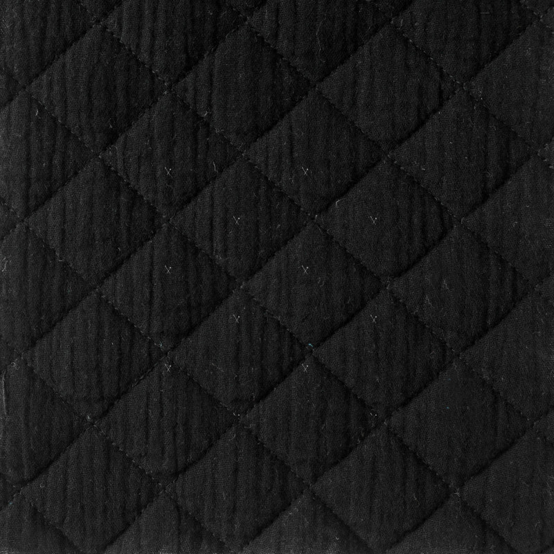 Quilted Double Gauze Black